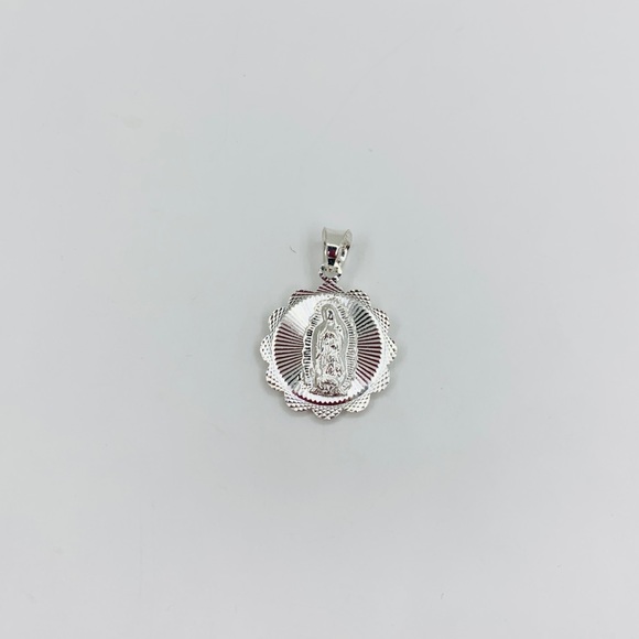 925 Sterling Silver Virgin Mary Jesus Pendant